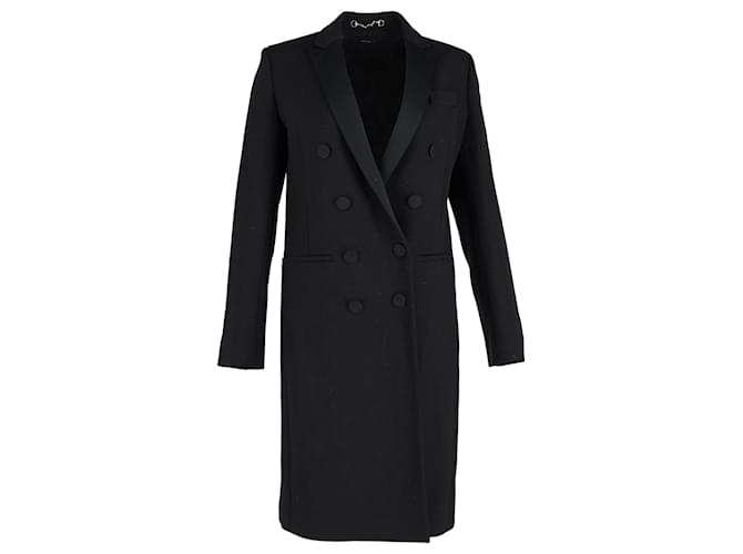 Gucci Double-Breasted Coat in Black Suede  ref.1292745