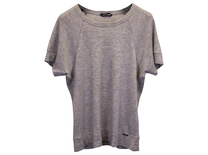 T-shirt Tom Ford en cachemire gris Laine  ref.1292747