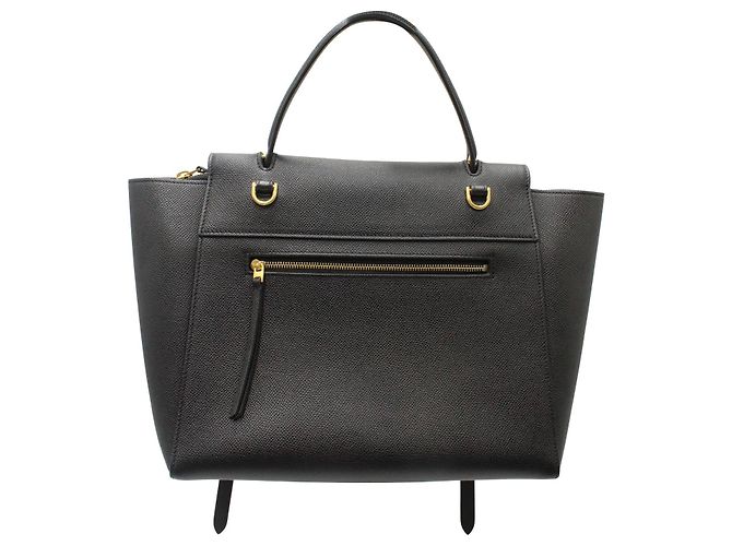 Belt Bag Céline Marsupio Celine Mini in pelle di vitello nera Nero