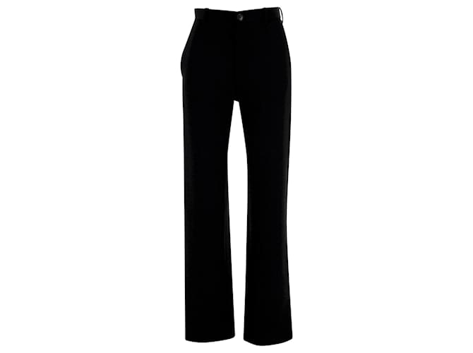 Balenciaga gerade geschnittene Hose aus schwarzem Polyester  ref.1292794
