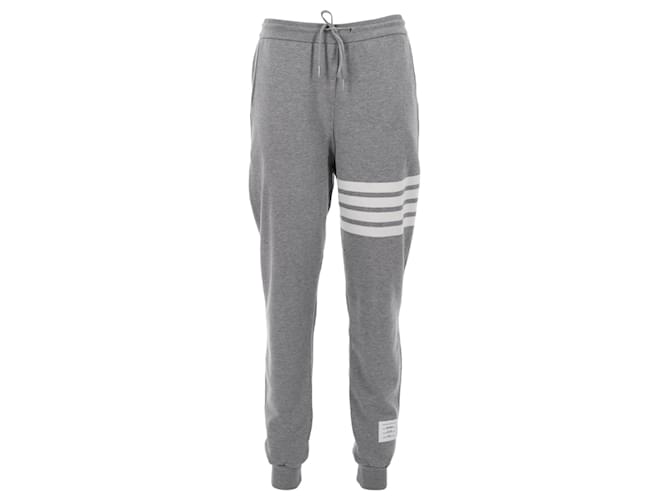 Thom Browne 4-Bar Sweatpants in Grey Cotton  ref.1292808