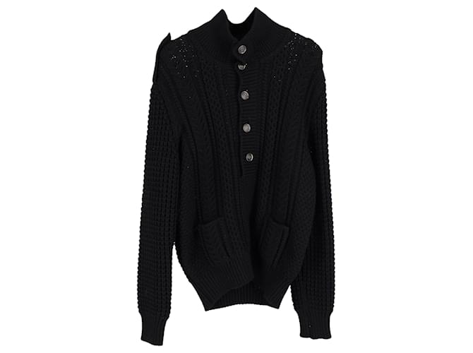 Jersey de punto de ochos Gucci en lana merino negra Negro  ref.1292814