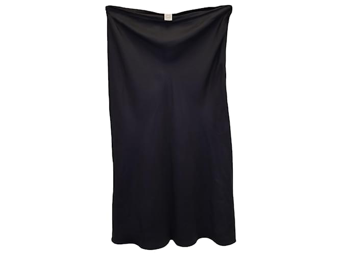 Totême Midi Skirt in Black Silk  ref.1292849