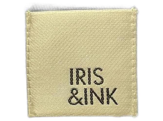 Iris & Ink Midikleid mit geknöpftem Gürtel aus marineblauer Baumwolle  ref.1292855