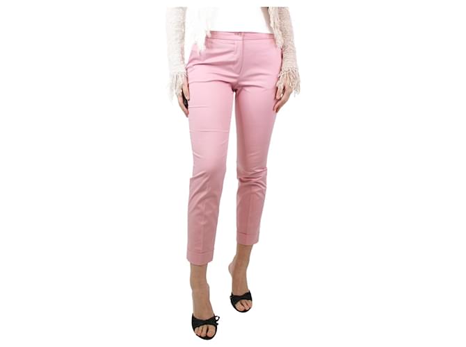Etro Pink cropped trousers - size UK 8 Cotton  ref.1292867