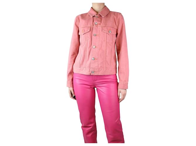 Ganni Jaqueta jeans rosa - tamanho UK 10 Algodão  ref.1292876