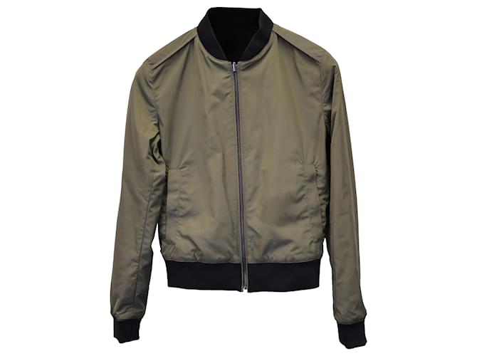 Theory Polish Ponte Reversible Bomber Jacket in Olive Green Polyester  ref.1292883