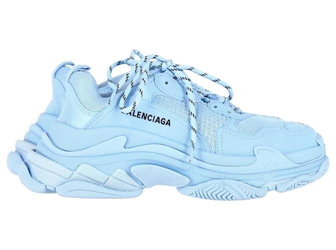 Balenciaga Triple S Sneakers in Light Blue Polyester  ref.1292885