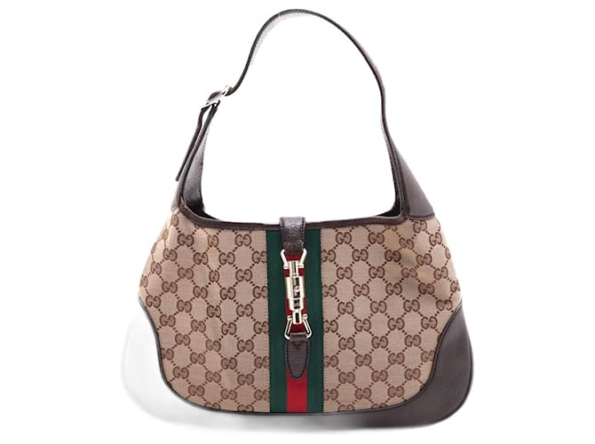 Gucci Jackie marrone 1961 Shoulder Bag Tela  ref.1292903