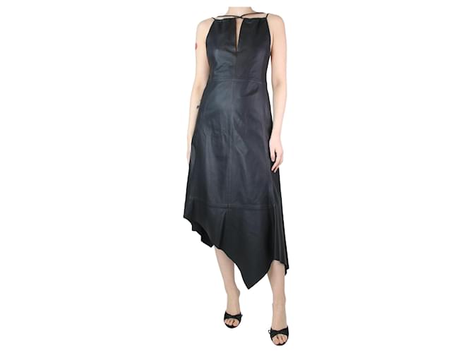 Acne Black sleeveless leather dress - size UK 8  ref.1292908