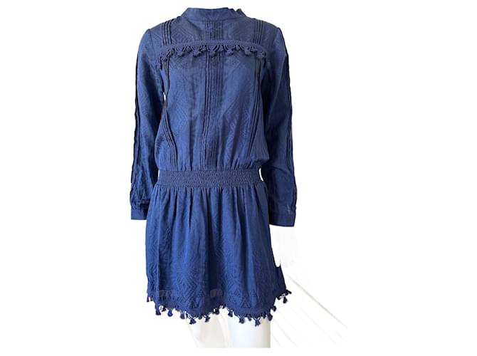 Sea New York Dresses Blue Silk Cotton  ref.1292916