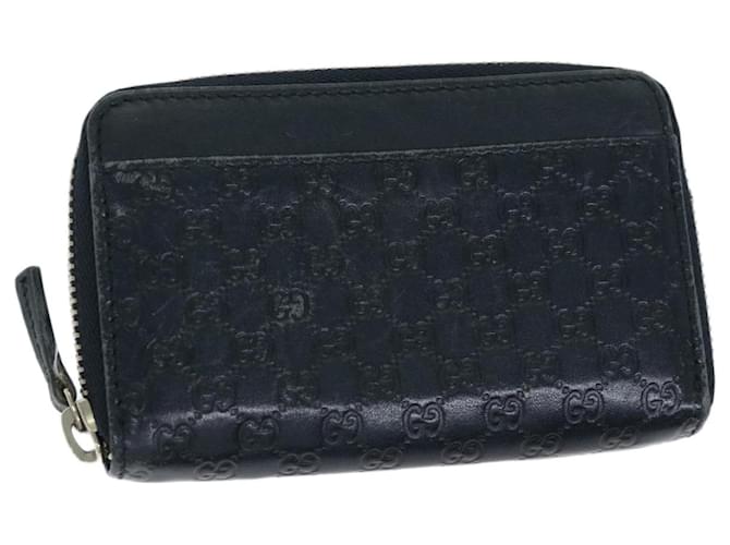 GUCCI GG Canvas Guccissima Coin Purse Navy 256810 auth 67539 Navy blue  ref.1292930
