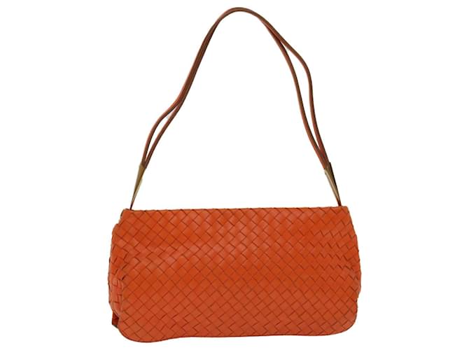 Autre Marque BOTTEGA VENETA INTRECCIATO Shoulder Bag Leather Outlet Orange Auth 67184  ref.1292931