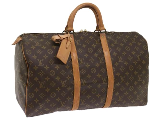 Louis Vuitton Monogram Keepall 50 Boston Bag M41426 LV Auth 67411 Cloth  ref.1292935