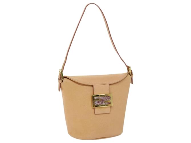 FENDI Mamma Baguette Shoulder Bag Leather Orange Auth yk10805  ref.1292938