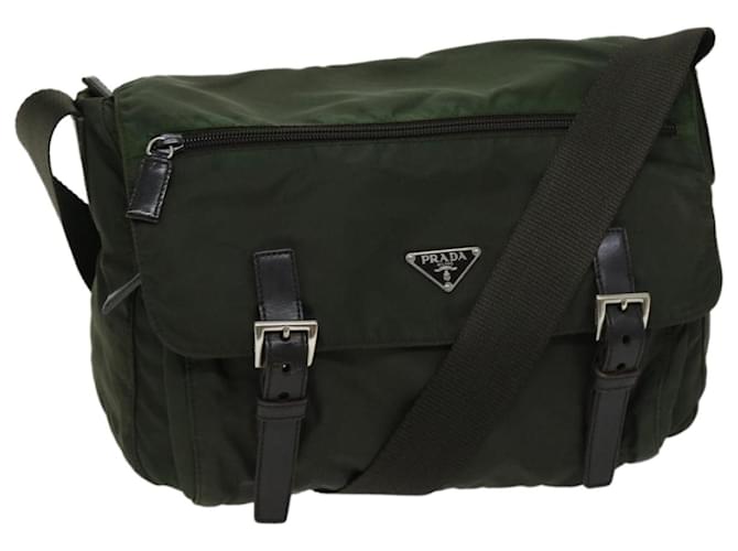 PRADA Shoulder Bag Nylon Khaki Auth 67217  ref.1292990