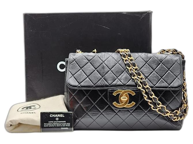 Chanel Timeless Classic Jumbo Crossbody Shoulder Bag Black Leather  ref.1293042