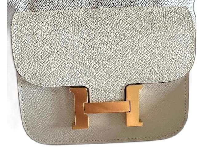 Hermès Constance Slim Wallet Belt Bag Cream Leather  ref.1293043