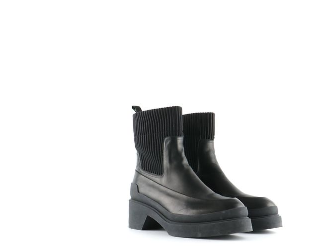 HERMÈS - Botines de piel de ternera negra (tamaño 37.5) Negro