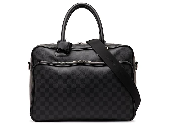 Black Louis Vuitton Damier Graphite Icare Business Bag Leather  ref.1293067