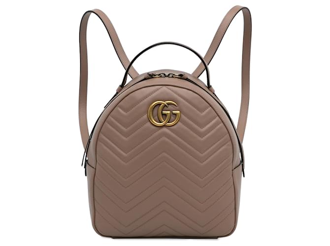 Taupe Gucci Small GG Marmont Matelasse Backpack Leather  ref.1293074