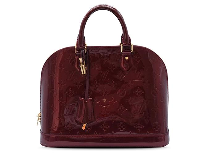Red Louis Vuitton Monogram Vernis Alma PM Handbag Leather  ref.1293105