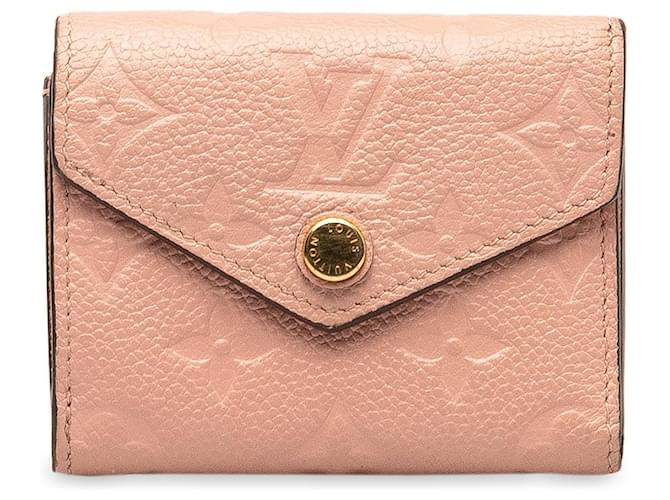 Rosa Louis Vuitton Monogram Empreinte Zoe Kleine Geldbörse  Pink Leder  ref.1293110