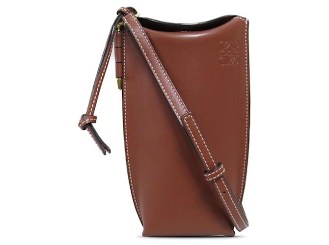 Brown Loewe Gate Pocket Crossbody Leather  ref.1293124