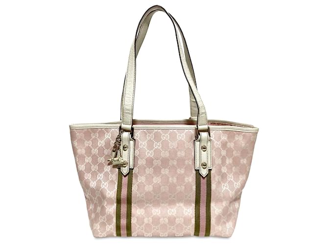 Pink Gucci GG Canvas Jolicoeur Tote Leather  ref.1293127
