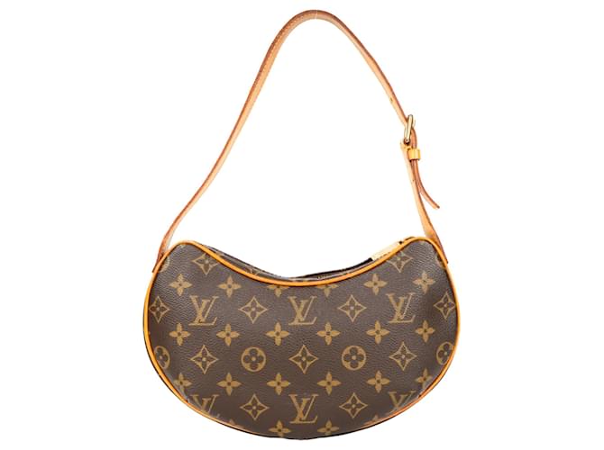 Louis Vuitton Canvas Monogram Croissant PM Handbag Brown Leather  ref.1293148
