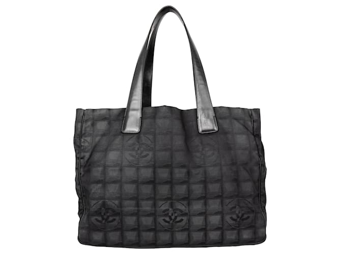 Chanel Travel Line Shopper Bag Black Cloth  ref.1293161