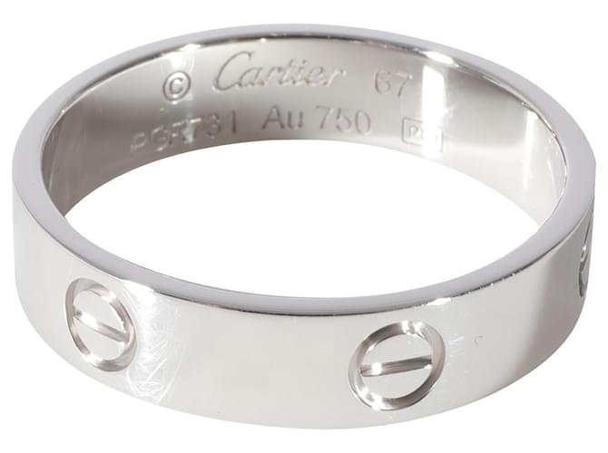 Cartier Love Ring ein 18K Weißgold Silber Metallisch Metall  ref.1293199