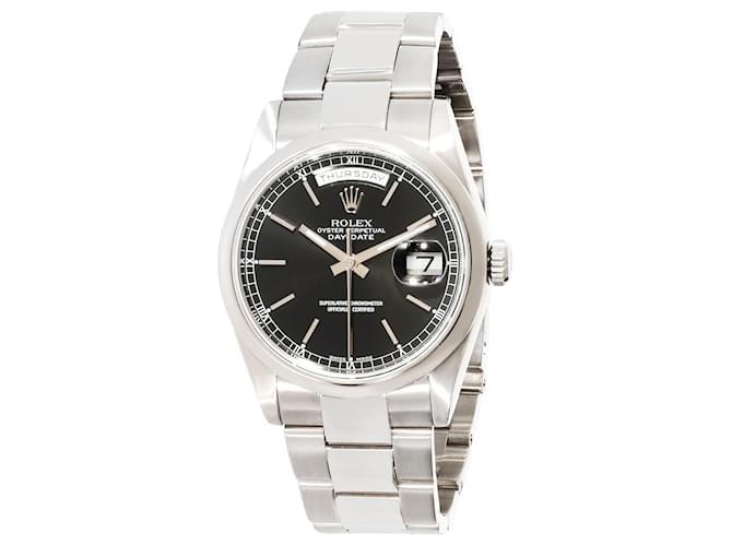 Rolex Día-fecha 118209 Reloj de hombre en 18oro blanco kt Plata Metálico Metal  ref.1293202