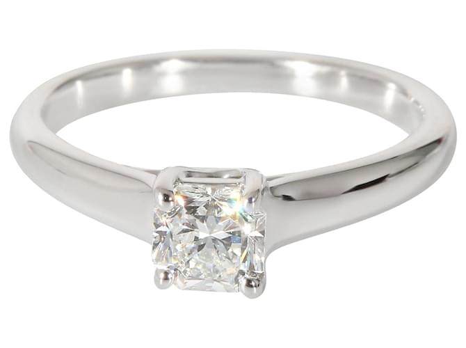 TIFFANY & CO. Anello di fidanzamento con diamante Lucida in platino E VS2 0.52 ctw Argento Metallico Metallo  ref.1293213