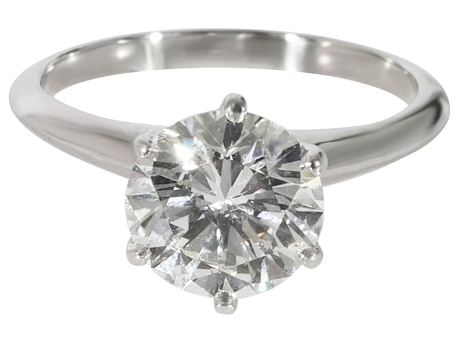 TIFFANY & CO. Anel de noivado solitário de diamante em platina I VS1 2.17 ctw Prata Metálico Metal  ref.1293244