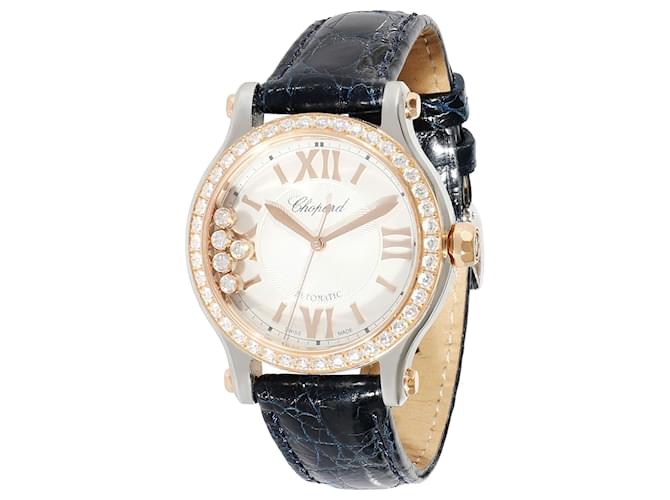 Chopard esporte feliz 278608-6003 Relógio feminino em aço inoxidável/Rosa ouro Prata Metálico Metal  ref.1293306