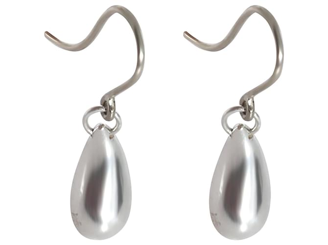 TIFFANY & CO. Elsa Peretti Teardrop Earrings in Sterling Silver Silvery Metallic Metal  ref.1293310