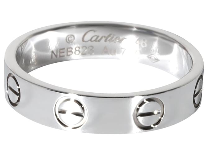 Cartier Love Wedding Band em 18K ouro branco Prata Metálico Metal  ref.1293334