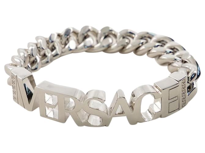 Bracelet - Versace - Metal - Silver Silvery Metallic  ref.1293336