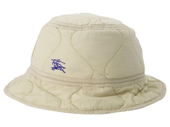 Quilted Bucket Hat - Burberry - Nylon - Beige  ref.1293349