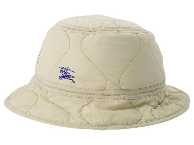 Quilted Bucket Hat - Burberry - Nylon - Beige  ref.1293350