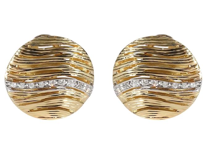 Boucles d'oreilles en diamant Roberto Coin Elefantino 18K or jaune 0.1 ctw Métal Doré Métallisé  ref.1293364