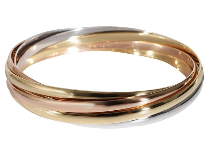 Cartier Trinity 7 Armreifen-Armband in 18K 3 Ton Gold Golden Metallisch Weißgold Metall  ref.1293388