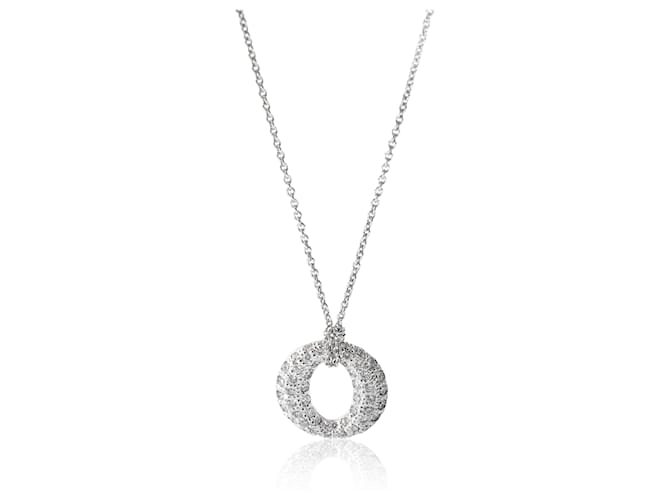 TIFFANY & CO. Sevillana-Diamant-Kreis-Anhänger aus Platin 0.75 ctw Silber Metallisch Metall  ref.1293390