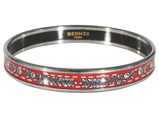 Hermès Palladium Plated Enamel Bracelet Metallic  ref.1293396