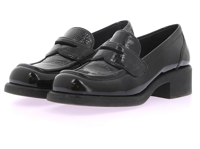 MIU MIU  Ankle boots T.eu 38.5 leather Black  ref.1293468