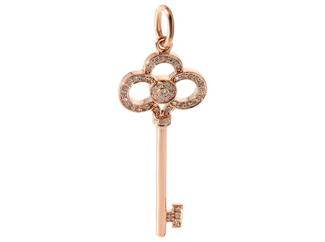 Tiffany & Co TIFFANY Y COMPAÑIA. Colgante de llave en 18k oro rosa 0.11 por cierto Metálico Metal  ref.1293489