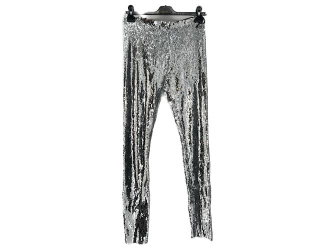 ISABEL MARANT  Trousers T.fr 38 polyester Silvery  ref.1293499