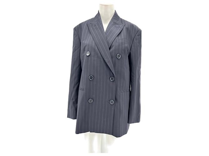 COS chaquetas T.fr 34 Algodón Azul  ref.1293523