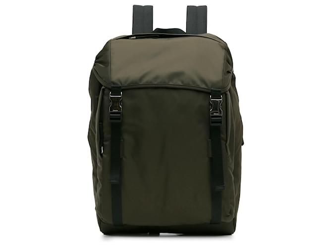 Prada Green Tessuto Re-Nylon Montagna Backpack Dark green Cloth  ref.1293612